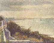 Georges Seurat Ein Abend in Grandcamp painting